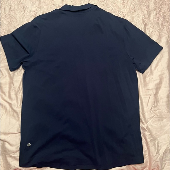 Lululemon Mens Polo Shirt Twill Chill Polo Cobalt Blue - Picture 2 of 5